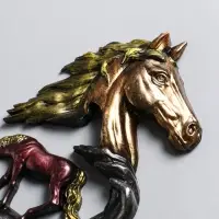 Панно "Лошадь Зорька с жеребенком" 19,5х14х2,5 см