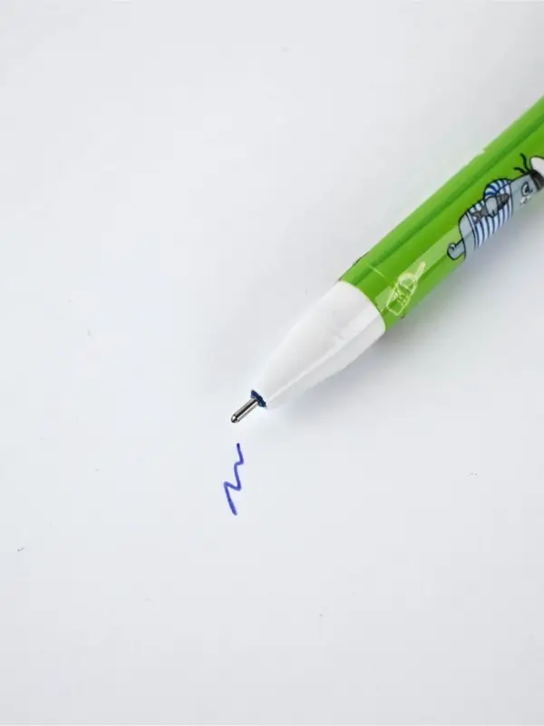 Ручка пластик пиши-стирай с колпачком "Коты", синяя паста, гелевая 0,5 мм