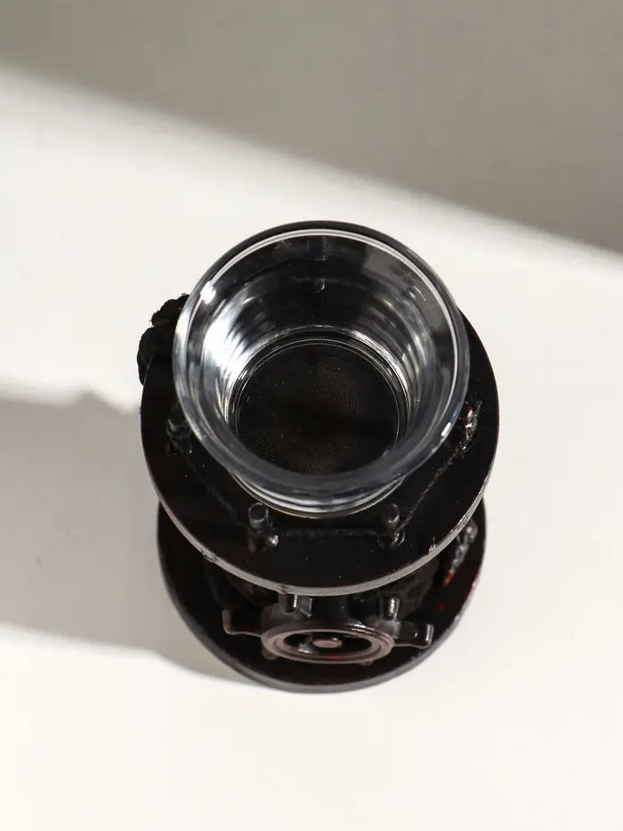 Подсвечник дерево, стекло на 1 свечу "Маяк и штурвал" 8,5х8,5х15,5 см