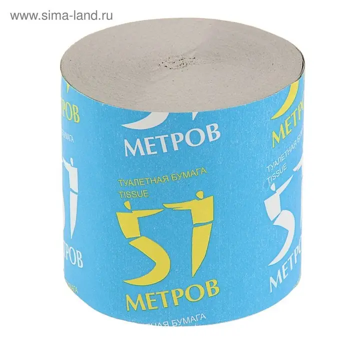 Туалетная бумага &laquo;Снежок 57 метров&raquo;, 1 слой, без втулки