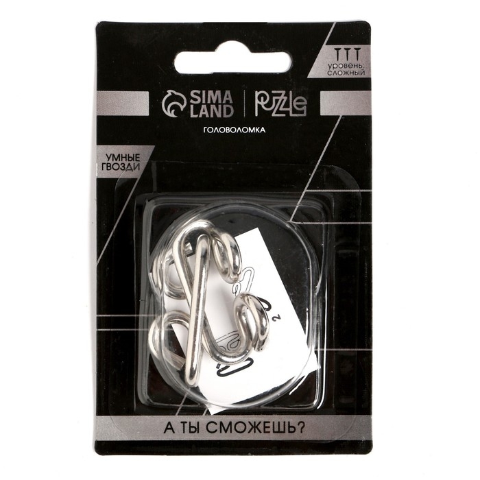 Головоломка &laquo;Умные гвозди&raquo; № 19,на блистере