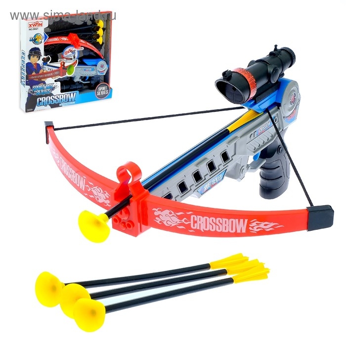 Арбалет &laquo;Спорт&raquo;, стреляет присосками, с лазерным прицелом, работает от батареек