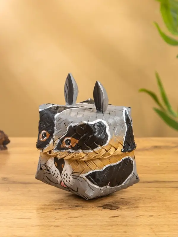 Корзинка &laquo;Енот&raquo;, 10&times;10&times;13 см, бамбук