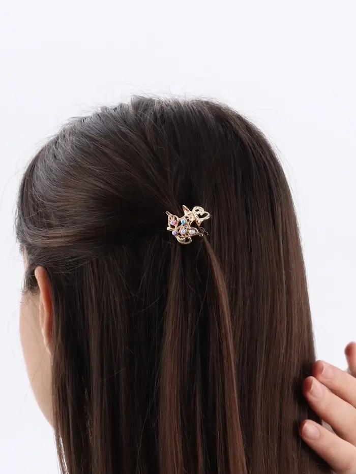 Крабик для волос &laquo;Адель&raquo;, бабочка, 2.5 см, золото