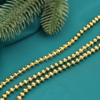 Бусы на ёлку 2 м d-4 мм "Бусинки" золото