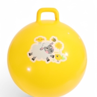 Мяч прыгун с ручкой 65 см, 520 гр, цвета микс