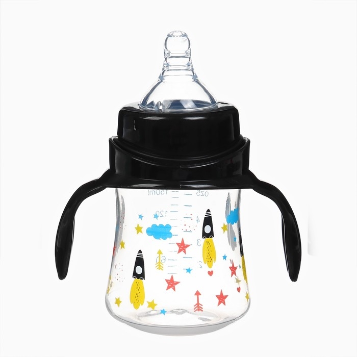 Бутылочка для кормления &Oslash;50мм ШГ, +0мес.,150мл, цвет черный