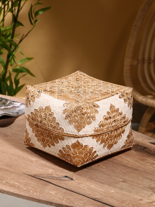 Корзинка плетеная "Манадо" бамбук 24х24х15 см, светлая