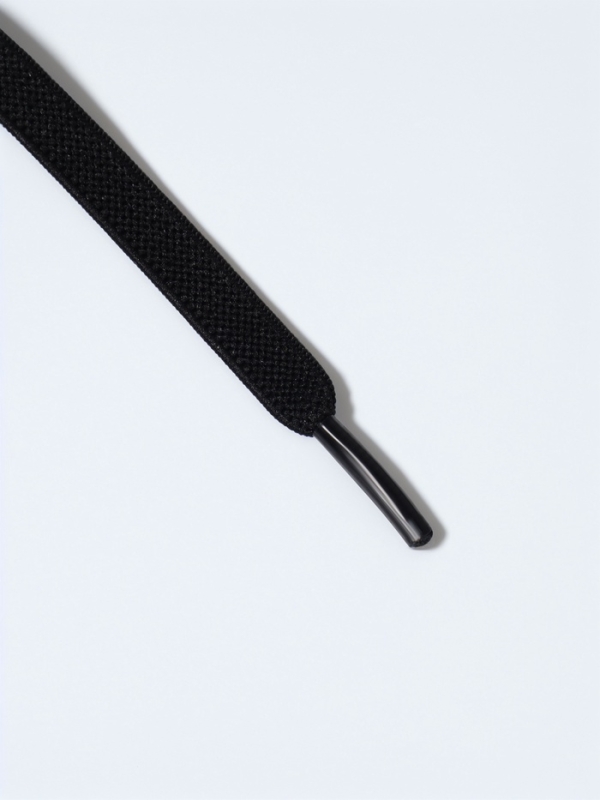 Шнурки с плоск сечением 8мм 100&plusmn;5см (пара) эласт с фикс черн пакет SS