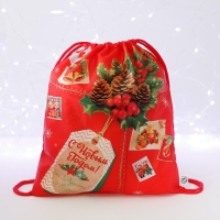 Новый год. Сумка под сладости 290 х 340 мм, &laquo;С Новым годом&raquo;, посылка (мягкий полиэстер плотностью 210D)
