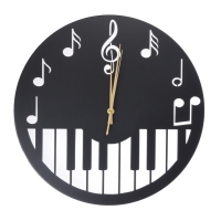 Часы настенные интерьерные &laquo;Пианино&raquo;, плавный ход, d-40 см