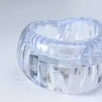 Светодиодная свеча LED "Свеча в сердце-льдинке" 3хLR1130 прозрачный 5,5х5,5х3,3 см