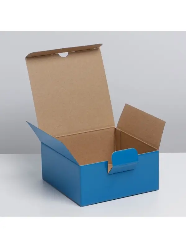 Коробка подарочная складная, упаковка, &laquo;Синяя&raquo;, 15 х 15 х 7 см