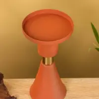 Подсвечник на 1 свечу текстурный "Терракотовый" 10,5х10,5х19,5 см