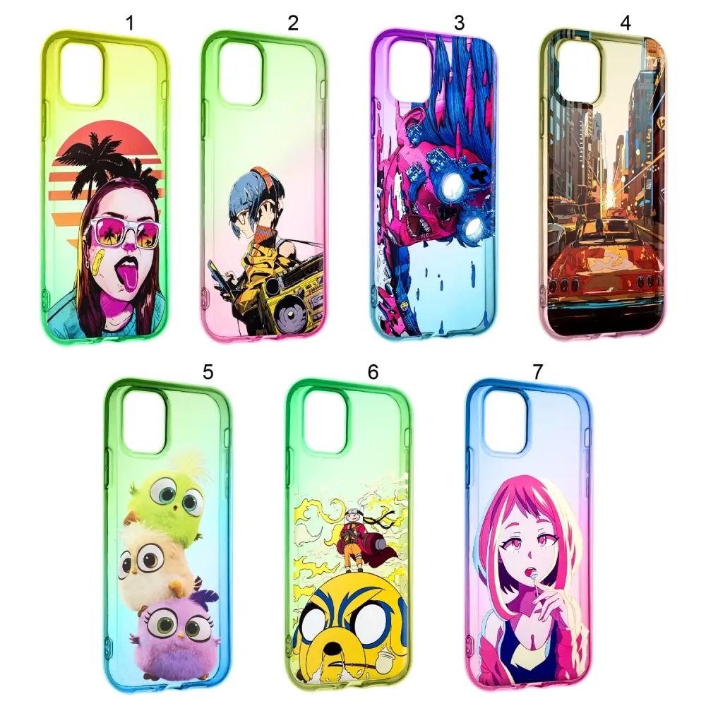 Чехол iPh 11 Pro Max Rainbow 2 с принтами в ассортименте