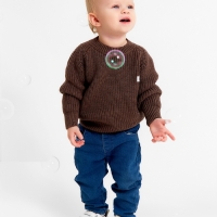 Джемпер вязаный Крошка Я, рост 92-98 см, коричневый