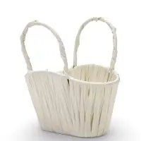 Корзина пластик 16 х 19 х 10 см, ручка__ белый