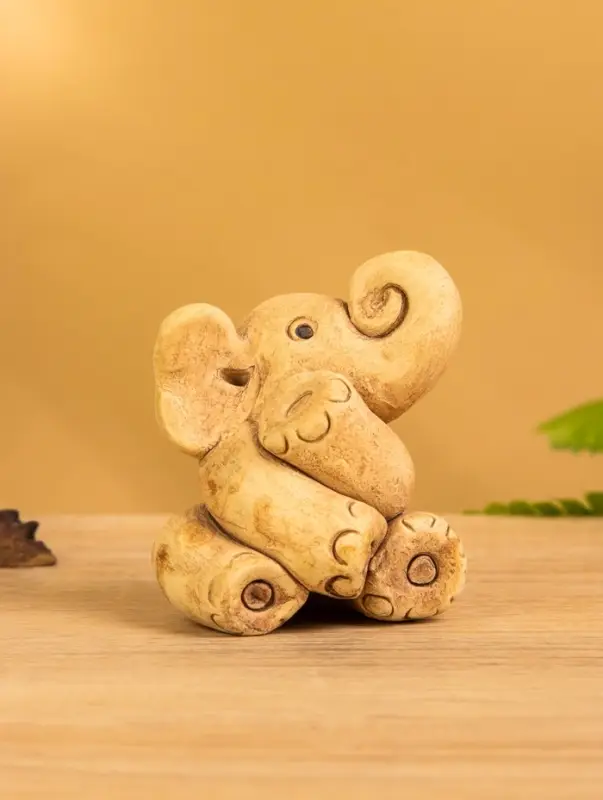 Сувенир &laquo;Слоненок&raquo;, 7&times;6.5&times;5 см, керамика, бежевый