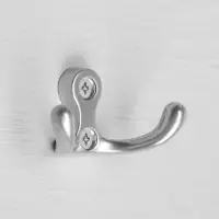 Крючок-вешалка ТУНДРА, №15, цвет хром, 1 шт.