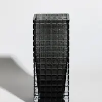 Ваза стекло настольная "Валери" кубики, 24,5х10 см, серый