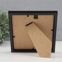 Фоторамка пластик "МИРАМ" 15х15 см, 641877-3, чёрный (пластиковый экран)