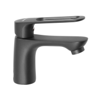 Смеситель для раковины "Эверест" B10-15319, однорычажный, излив 104 мм, серый Смеситель для раковины "Эверест" B10-15319, однорычажный, излив 104 мм, серый