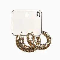 Серьги пластик &laquo;Леопард&raquo;, цвет золото