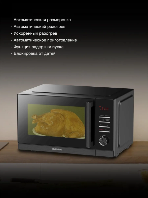 Микроволновая Печь HYM-D3013 25л. 800Вт черный