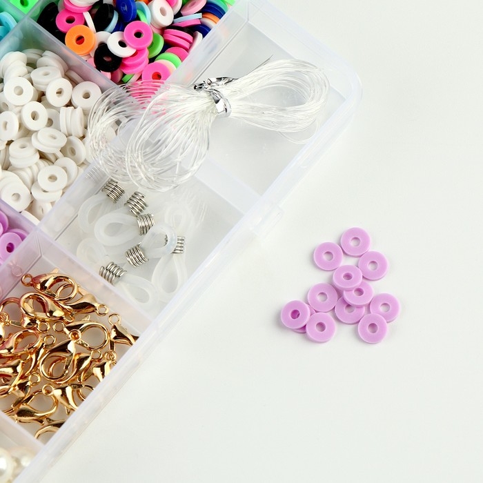 Набор для создания украшений, 12 цветов, фурнитура, леска Набор для создания украшений, 12 цветов, фурнитура, леска