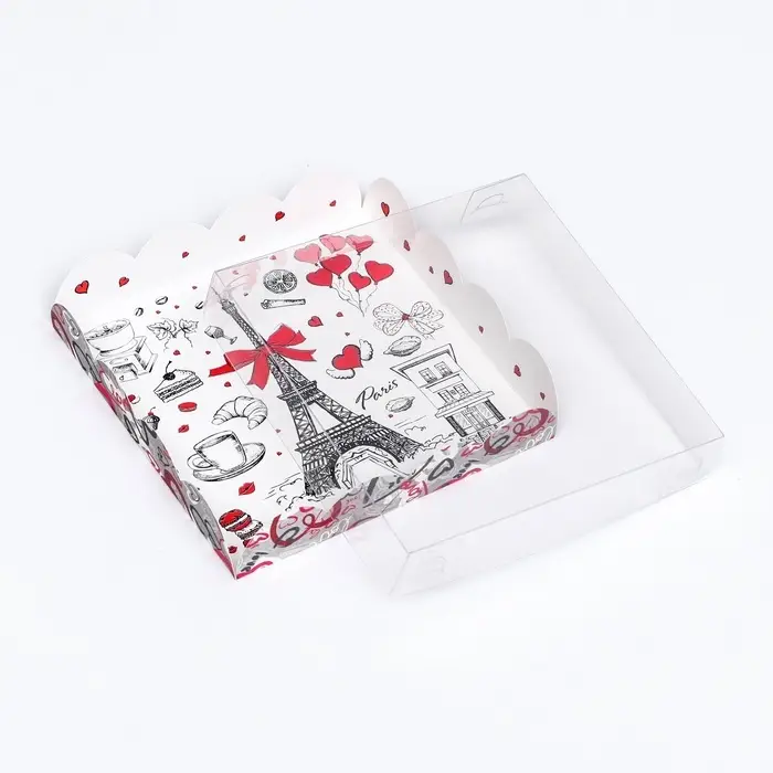 Коробка для печенья, &laquo;Сердца&raquo; 15&times;15&times;3 см