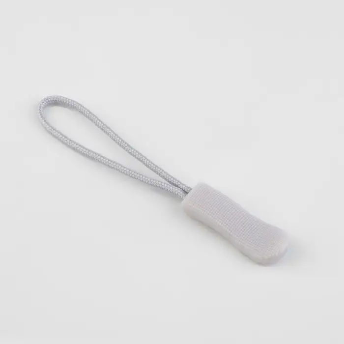 Пуллер для молнии, 2.5 см, 6&times;0.8 см, 10 шт., светло-серый