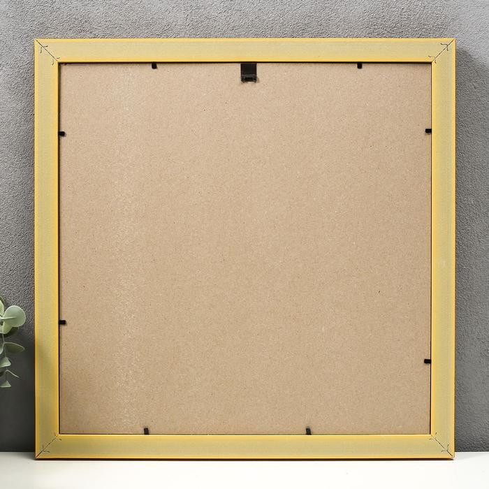 Фоторамка пластик 35х35 см, золото (пластиковый экран)