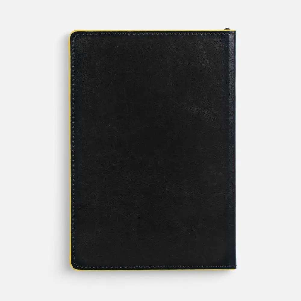 Ежедневник Alanis, недатированный, черный c желтым