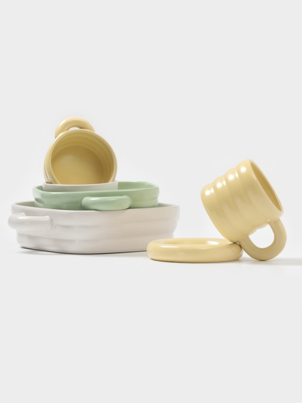 Форма для запекания Доляна &laquo;Зефир&raquo;, 1 л, d=23 см, керамика, круглая, зелёная