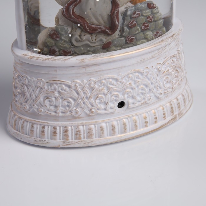 Светодиодная фигура &laquo;Свеча с ангелом&raquo; 12.3 &times; 24 &times; 8 см, пластик, батарейки ААх3 (не в комплекте), USB, свечение тёплое белое