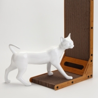 Когтеточка-лежанка "Пижон" из гофрокартона с кошачьей мятой "Хочу-Точу", 60 х 40 х 25 см