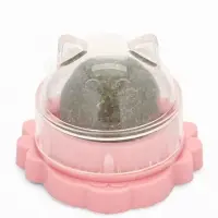 Игрушка для кошек из кошачьей мяты &laquo;Киса&raquo; на основании, 4.5&times;6&times;6 см, розовая