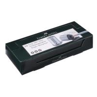 Точилка 1 отверстие с контейнером Faber-Castell Grip 2001, серебряная