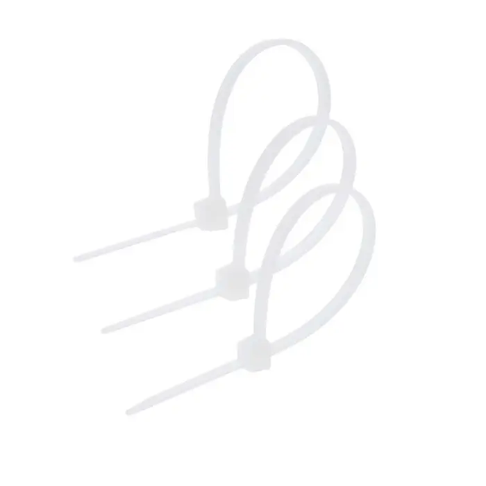 Хомут нейлоновый для стяжки, ТУНДРА, 2.5&times;100 мм, белый, 100 шт.