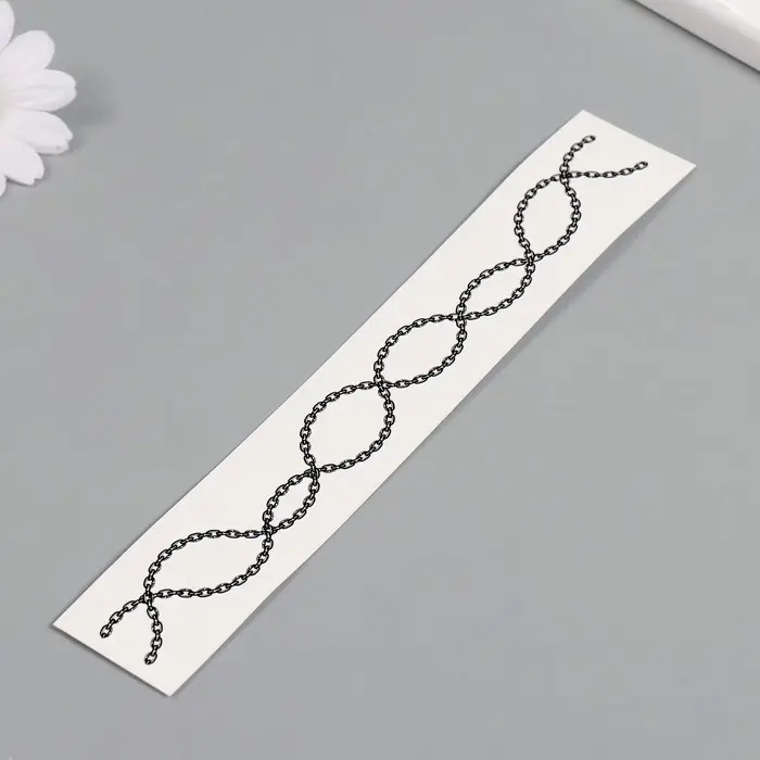 Переводная тату на тело чёрная &laquo;Браслет. Цепь&raquo;, 20&times;3 см