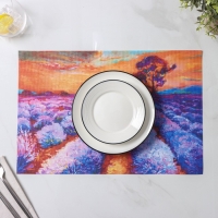 Салфетки сервировочные на стол Доляна &laquo;Пейзаж&raquo;, 4 шт, 45&times;30 см