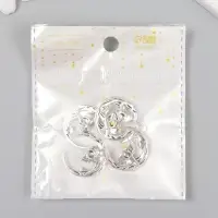 Декор для творчества металл "Череп в месяце" серебро 2,7х2,2 см