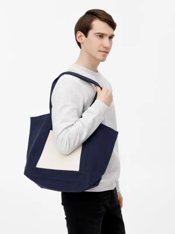 Шопер Shophop, синий с неокрашенным