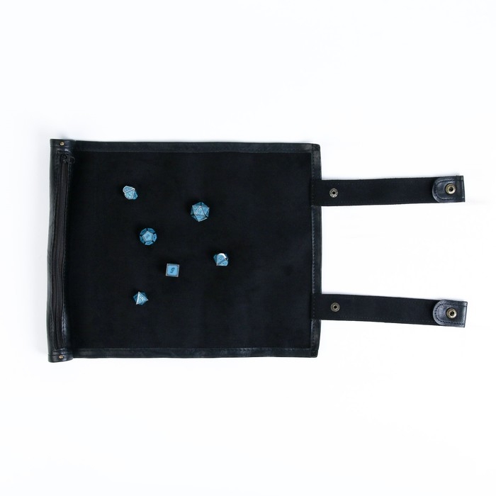 Сумка с полем для D&D дайсов, кубиков, 25.5 х 34 см, черная