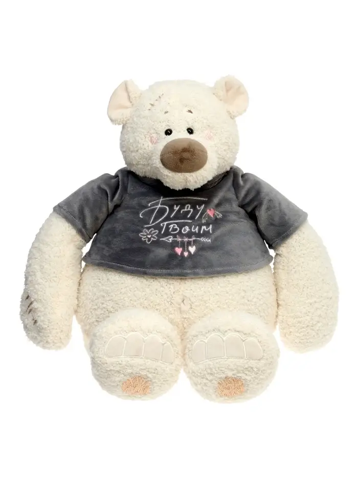 Мягкая игрушка "Медведь Тато в графитовой майке", 37 см ММТато/38/гр