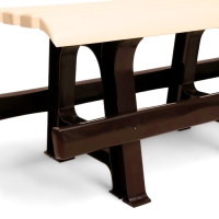 Скамейка пластиковая Альтернатива для дачи 1.2х0.4х0.42 м, без спинки, нагрузка до 212 кг