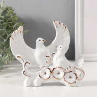 Сувенир керамика "Белые голуби на цветочной ветке" с золотом 3,5х13,5х11 см Сувенир керамика "Белые голуби на цветочной ветке" с золотом 3,5х13,5х11 см