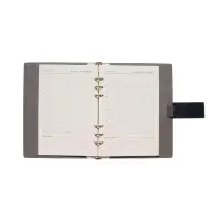 Органайзер на кольцах, А5, с хлястиком, 80л, линия, к/зам, Синий