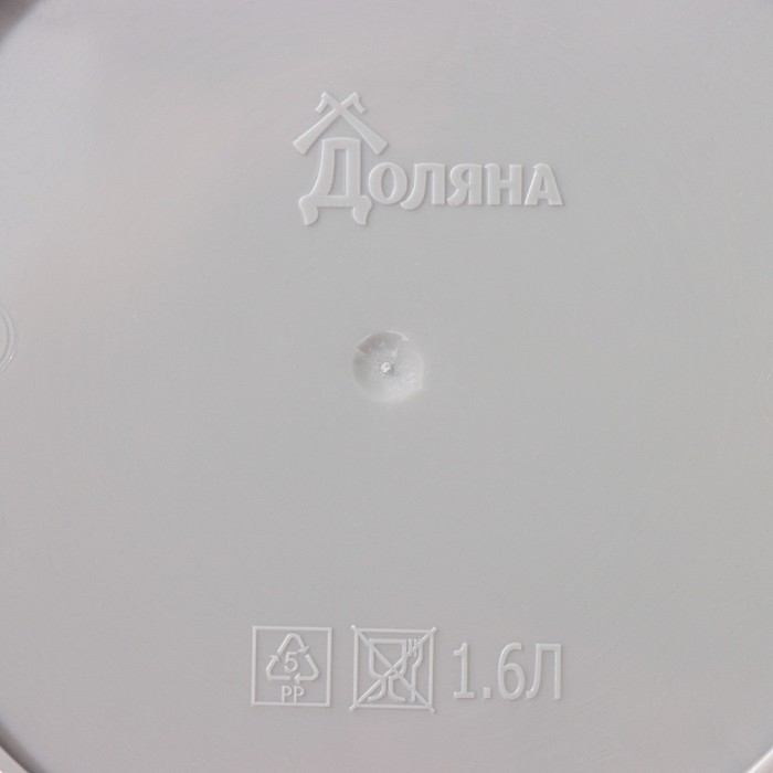 Горшок для цветов с поддоном Доляна &laquo;Кракле&raquo;, 1,6 л, d=14 см, h=15,5 см, пластиковый, цвет серый