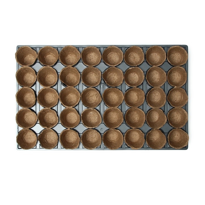 Набор для рассады: торфяной горшок 6 &times; 6 см, кассета на 40 ячеек, Greengo